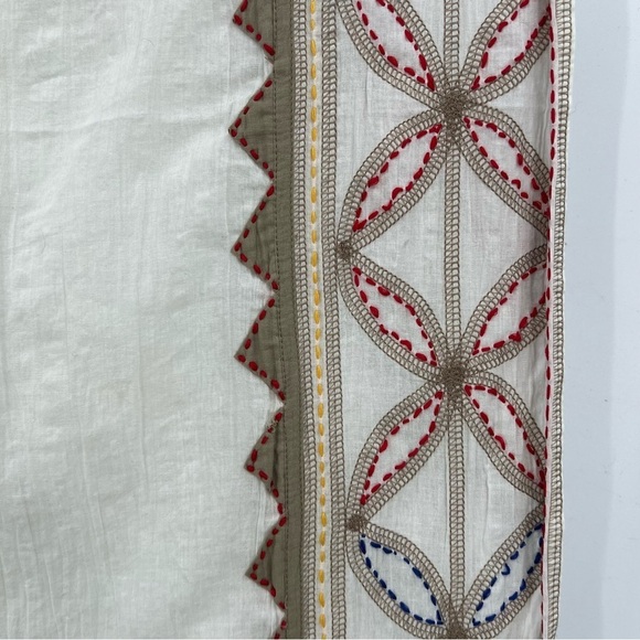 Vrisa Hand Made in India Cotton Embroidered Scarfs Dupatta Lot of 2 - Picture 4 of 10